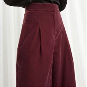 High Waisted Velvet Trousers